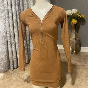 Brown tight dress